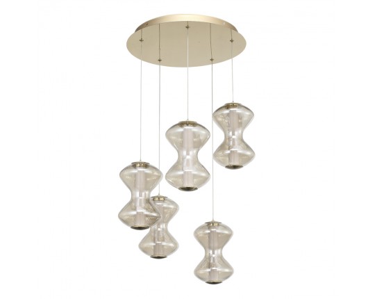 SL6136.233.01 Светильник подвесной ST-Luce золото/коньячный LED 1*28W 3000K