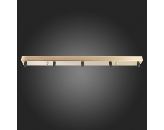 SL001.313.05 Потолочное крепление на 5 ламп (прямоугольное) ST-Luce Бронза