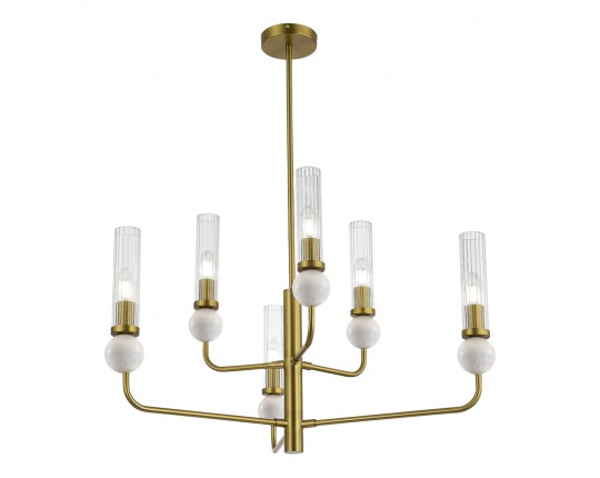 SL1244.303.06 Светильник подвесной ST-Luce латунь/прозрачный E14 6*40W