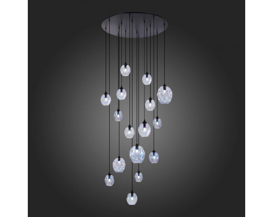 SL1188.403.16 Люстра подвесная ST-Luce Черный/Радужный E14/E27 12+4*40W