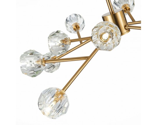 SL1166.303.12 Светильник подвесной ST-Luce Латунь/Прозрачный G9 LED 12*5W