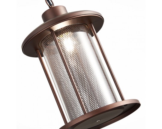 SL080.403.01 Светильник уличный подвесной ST-Luce Темный кофе/Прозрачный, Темный кофе E27 1*60W
