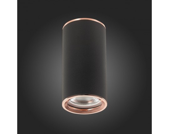 ST111.427.01 Светильник потолочный Черный GU10 1*50W D54xH105 220V Без ламп