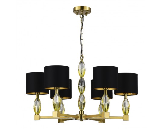 SL1759.303.06 Люстра подвесная ST-Luce Латунь/Черный E14 6*40W