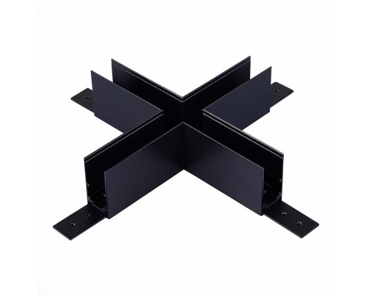 ST007.489.00 Коннектор X-оБразный для подвесного / накладного магнитного  шинопровода ST-Luce Черный