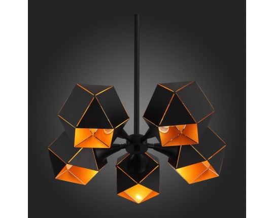 SL258.402.05 Люстра потолочная ST-Luce Черный/Черный, Золото E14 5*40W