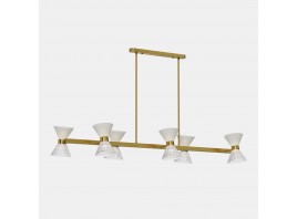 SL2004.313.12 Светильник подвесной ST-Luce латунь/прозрачный, белый, латунь G9 LED 12*5W