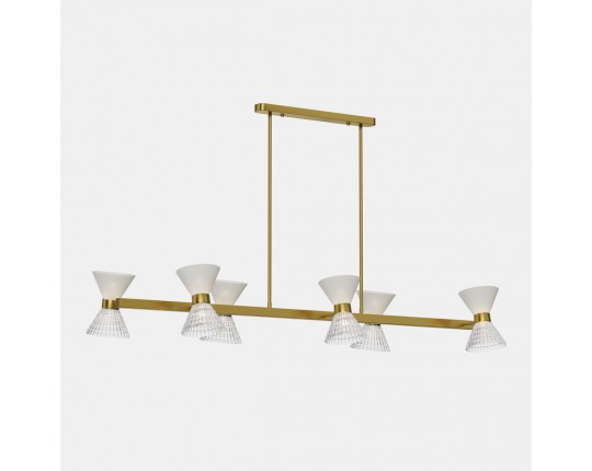 SL2004.313.12 Светильник подвесной ST-Luce латунь/прозрачный, белый, латунь G9 LED 12*5W