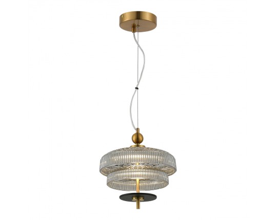 SL6122.303.01 Светильник подвесной ST-Luce Латунь/Латунь, Дымчатый LED 1*8W 3000K