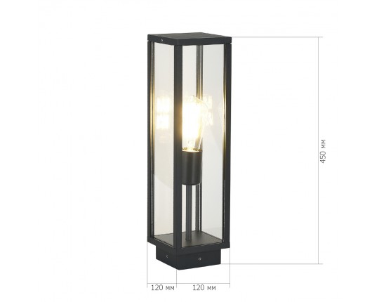 SL9019.705.01 Светильник уличный напольный ST-Luce темно-серый E27 1*15W