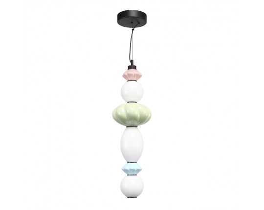 SL6134.433.01 Светильник подвесной ST-Luce черный/розовый, зеленый, синий, опаловый LED 1*24W 3000K