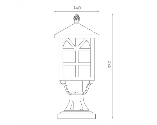 SL084.405.01 Светильник уличный наземный ST-Luce Черный/Черный, Прозрачный E27 1*60W