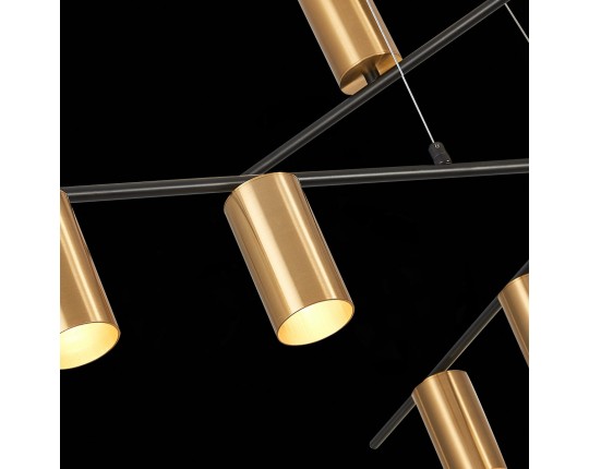 SL1206.402.12 Светильник потолочный ST-Luce Черный/Латунь GU10 12*7W