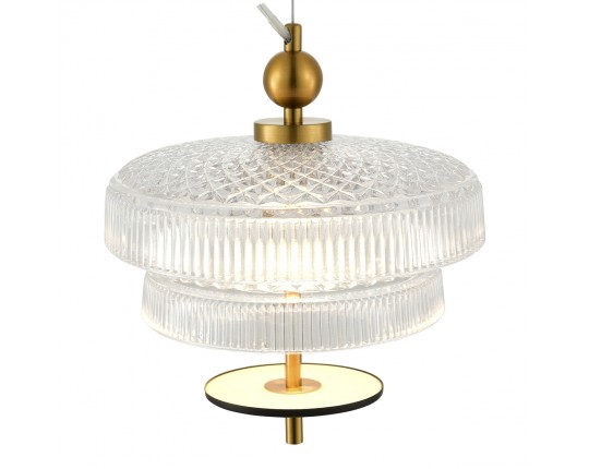 SL6122.313.01 Светильник подвесной ST-Luce Латунь/Прозрачный, Латунь LED 1*8W 3000K