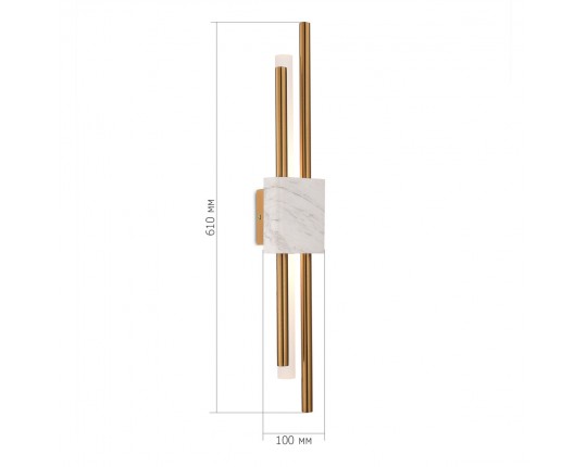 SL6116.351.02 Бра ST-Luce Латунь/Латунь, Белый LED 2*3W 3000K