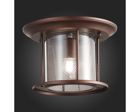SL080.402.01 Светильник уличный потолочный ST-Luce Темный кофе/Прозрачный, Темный кофе E27 1*60W