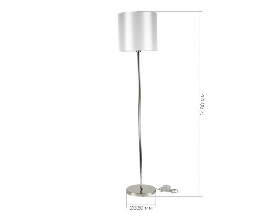 SLE107305-01 Светильник напольный Никель/Белый E27 1*40W