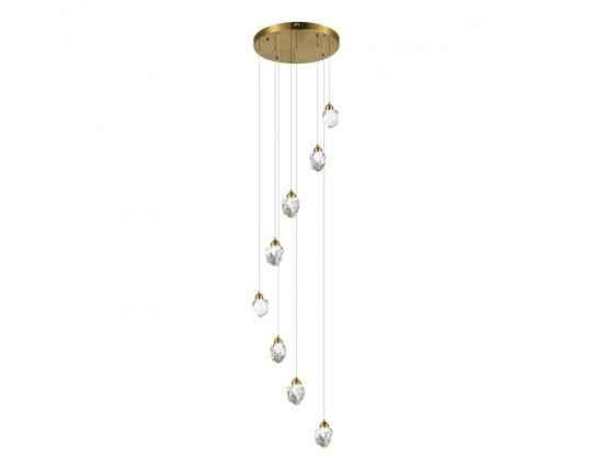 SL6114.203.08 Светильник подвесной ST-Luce Золотистый/Прозрачный LED 8*3W 3000K