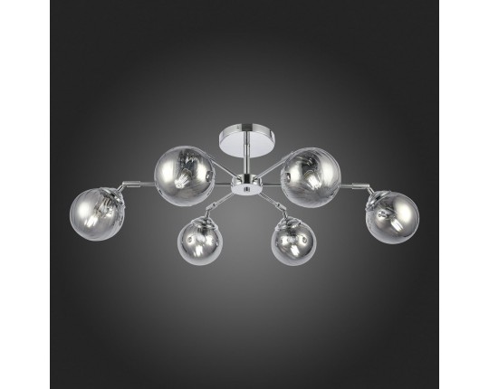 SLE102202-06 Светильник потолочный Хром/Дымчатый E14 6*40W