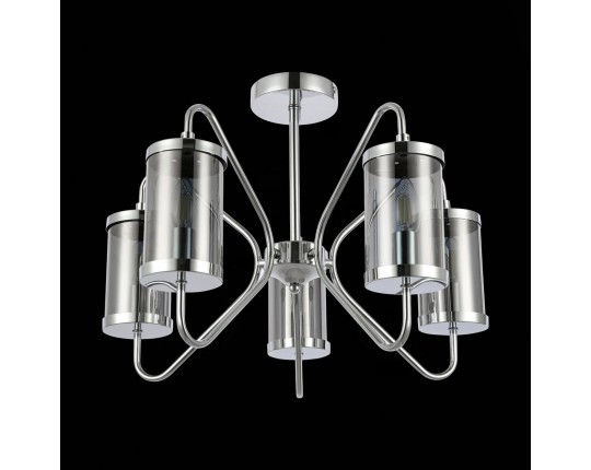 SLE102302-05 Светильник потолочный Хром/Дымчатый E14 5*40W