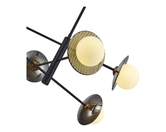 SL1521.423.06 Светильник подвесной ST-Luce Черный/Дымчатый, Белый G9 6*5W 4000K