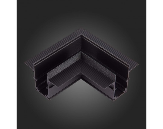 ST007.429.00 Угол-соединитель для встраиваемого магнитного шинопровода под ГКЛ 9м ST-Luce Черный