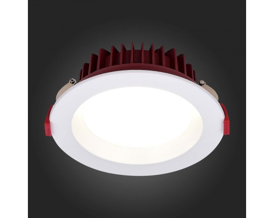 ST752.538.07 Св-к встр. Белый LED 1*7W 3000K 560Lm Ra80 100° IP44 D115xH47 100-240VV