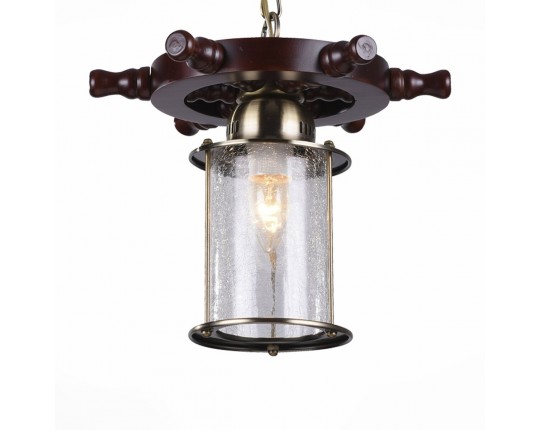 SL150.303.01 Светильник подвесной ST-Luce Бронза, Коричневый/Прозрачный с эфектом трещин E27 1*40W
