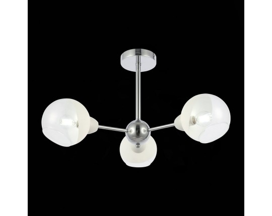 SLE102702-03 Светильник потолочный Хром/Прозрачный, Матовый никель E14 3*40W