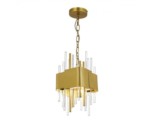 SL1633.203.04 Люстра подвесная ST-Luce Матовое золото/Матовое золото,Прозрачный E14 4*40W