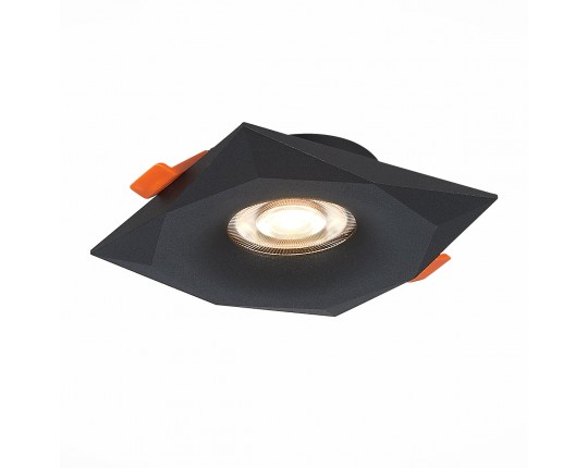 ST203.408.01 Св-к встр. Черный GU10 1*50W  L95xW95xH25 220V Без ламп