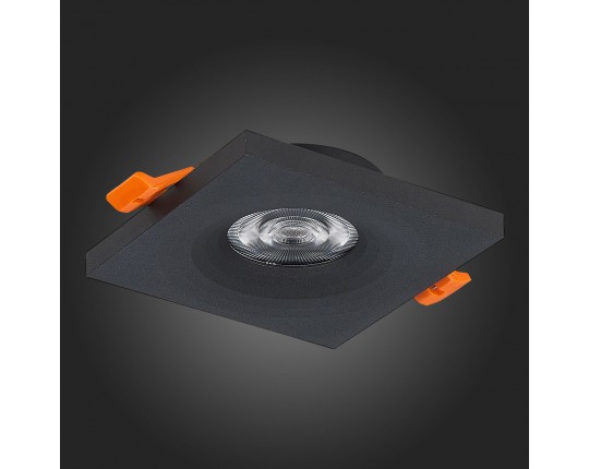 ST205.418.01 Св-к встр. Черный GU10 1*50W  L94xW94xH27 220V Без ламп