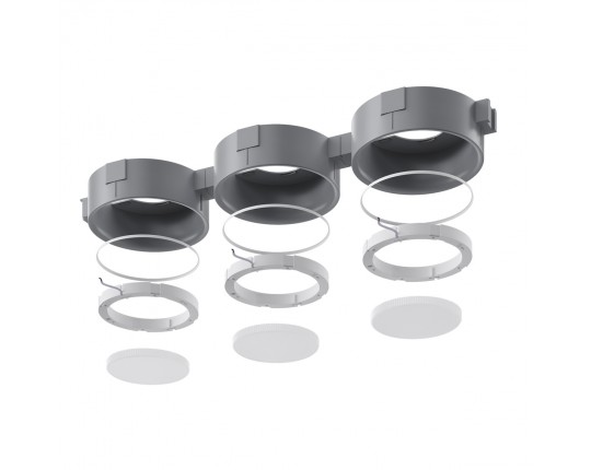 ST760.508.01 Св-к встр. в натяжной потолок  Белый, Серый GX53 1*12W 120 IP20 D110хH35мм220V Без ламп