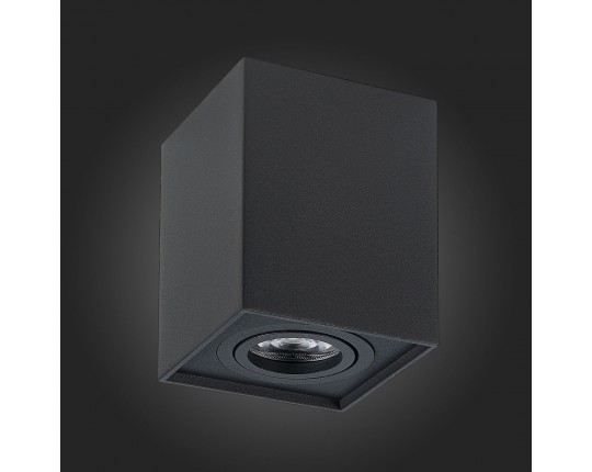 ST109.407.01 Светильник потолочный Черный GU10 1*50W  L100xW100xH123 220V Без ламп