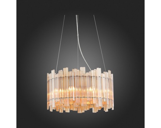 SL400.103.09 Люстра подвесная ST-Luce Хром/Янтарный G9 9*5W