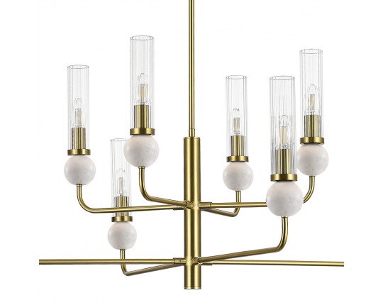 SL1244.303.08 Светильник подвесной ST-Luce латунь/прозрачный E14 8*40W