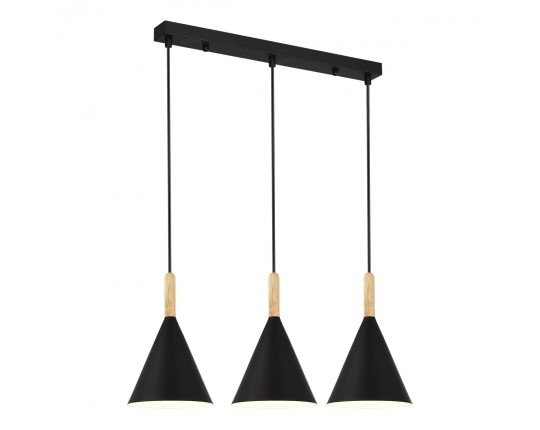 SLE1255-403-03 Светильник подвесной Черный/Черный E27 3*40W