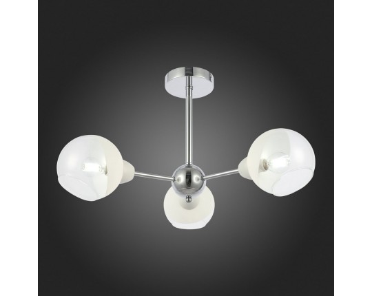 SLE102702-03 Светильник потолочный Хром/Прозрачный, Матовый никель E14 3*40W