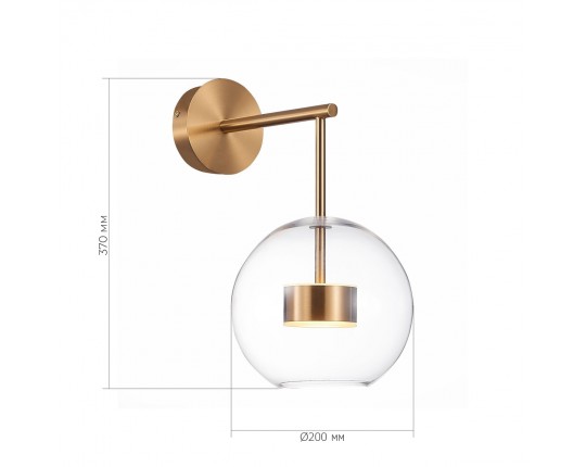 SL1133.201.01 Бра ST-Luce Латунь/Прозрачный LED 1*14W 3000K