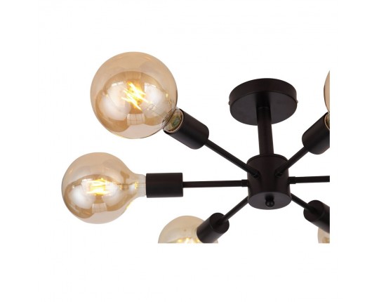 SL419.402.06 Светильник потолочный Черный E27 6*60W