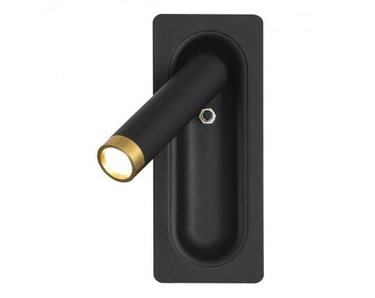 SL6238.401.01 Светильник настенный ST-Luce черный/черный,латунь LED 1*3W 4000K