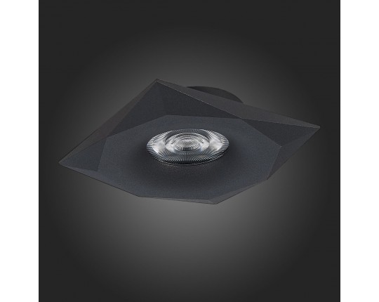 ST203.408.01 Св-к встр. Черный GU10 1*50W  L95xW95xH25 220V Без ламп