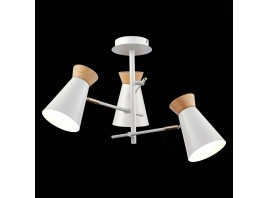 SLE1252-502-03 Светильник потолочный Белый, Золотистый/Белый, Дерево E27 3*60W