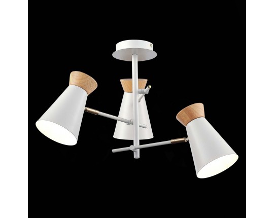 SLE1252-502-03 Светильник потолочный Белый, Золотистый/Белый, Дерево E27 3*60W