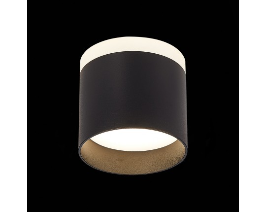 ST102.442.09 Светильник потолочный Черный LED 1*9W 4000K 702Lm Ra>80 120° IP20 D79xH75 170-240V