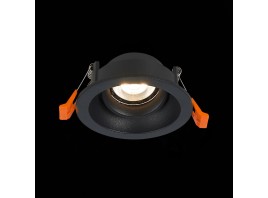 ST208.408.01 Св-к встр. Черный GU10 1*50W  D94xH40 220V Без ламп