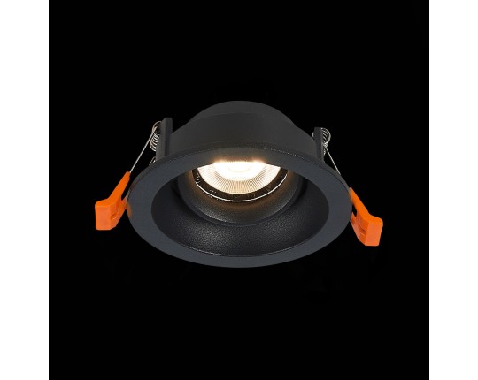 ST208.408.01 Св-к встр. Черный GU10 1*50W  D94xH40 220V Без ламп