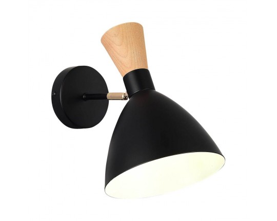 SLE1256-401-01 Светильник настенный Черный/Черный, Светлое дерево, Золотистый E14 1*40W