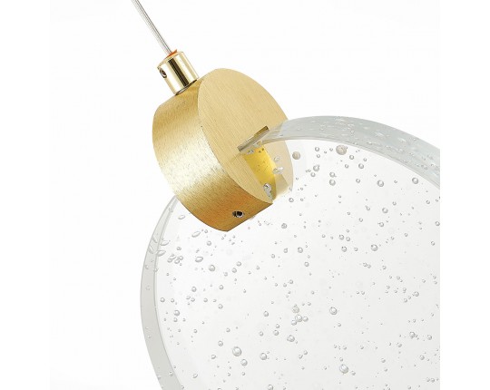 SL6104.203.09 Светильник подвесной ST-Luce Золотистый/Прозрачный,С пузырьками воздуха LED 9*3W 3000K