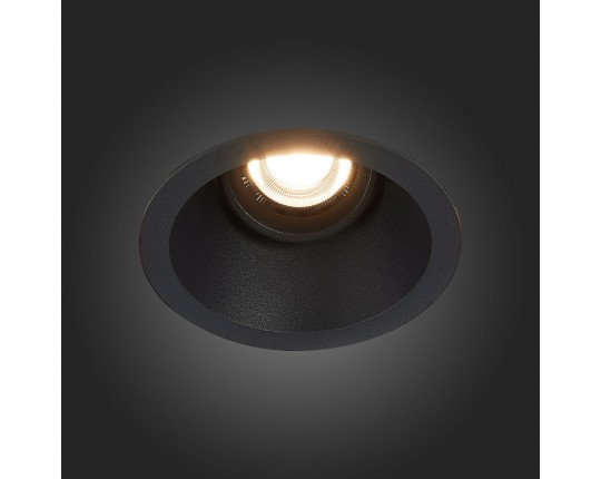 ST207.408.01 Св-к встр. Черный GU10 1*50W  D103xH52 220V Без ламп